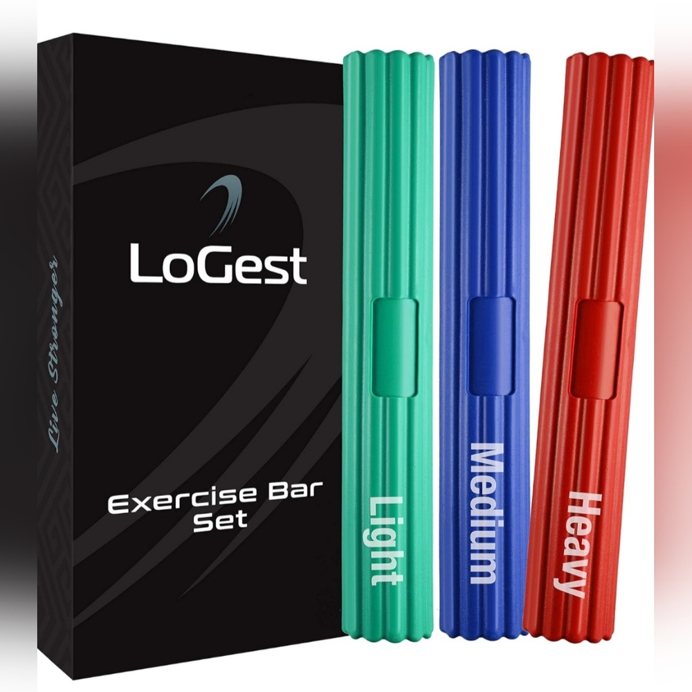 LoGest 3 piece Exercise Bar Set for Physical Therapy NWT